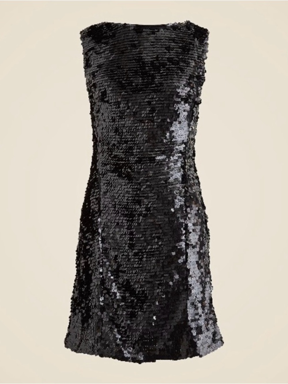 🆕 J. Crew Collection. Black Sequin Sleeveless Shift Dress. Size T18. Tall. NWT.